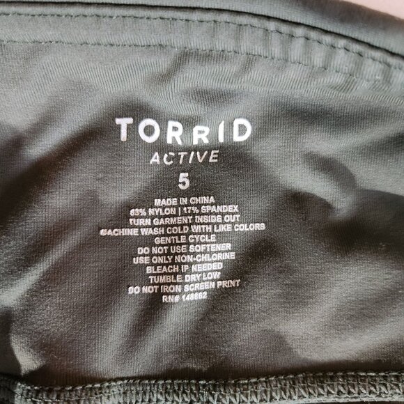 Torrid Active Leggings With Side Pockets Dots Plus Size 5 Olive Green - Picture 14 of 16